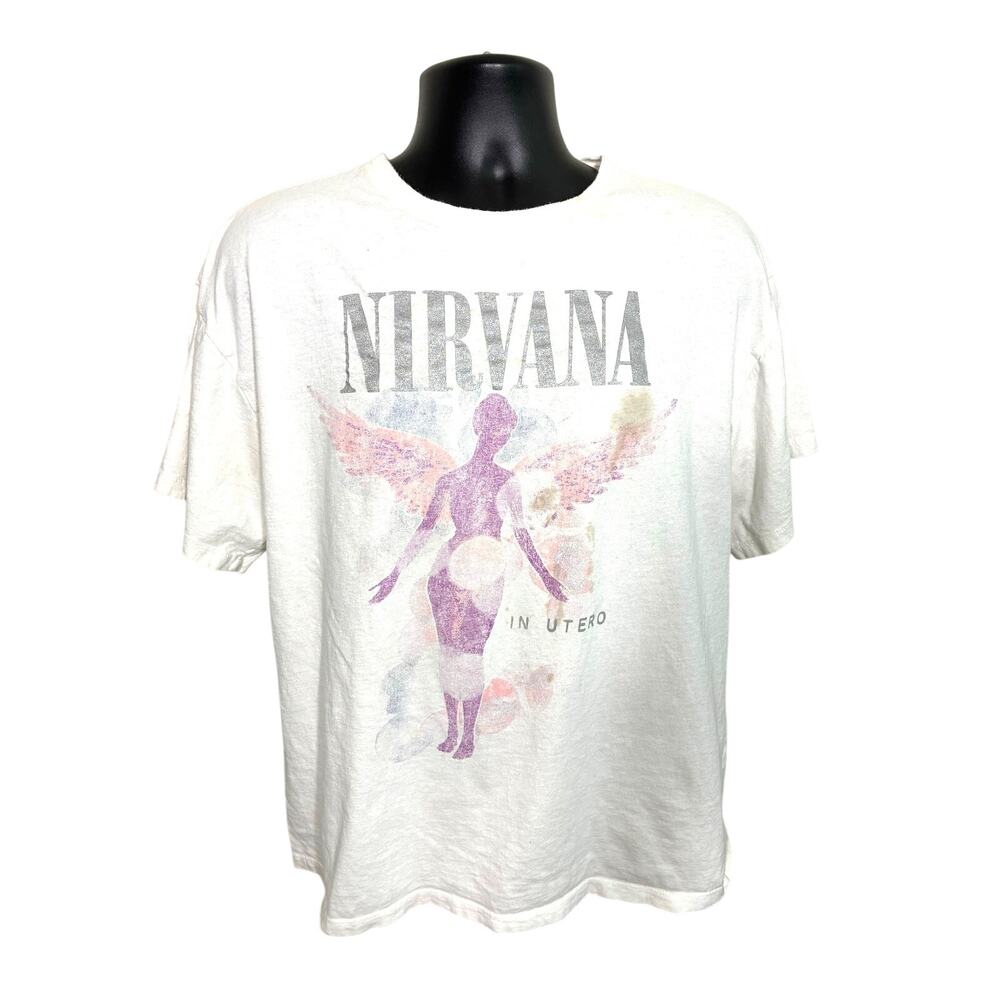 Nirvana In Utero Angel White T-Shirt 2023 Size S/M